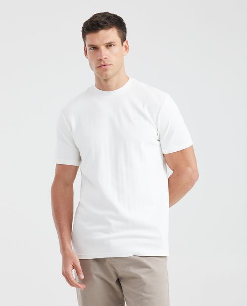 Camiseta Slim Fit Cuello Redondo Simulación Tejido para Hombre