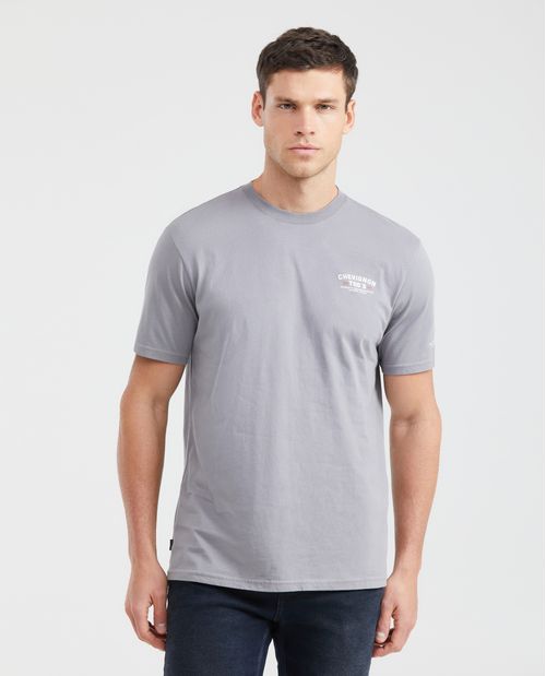 Camiseta Classic Fit Estampada Cuello Redondo para Hombre