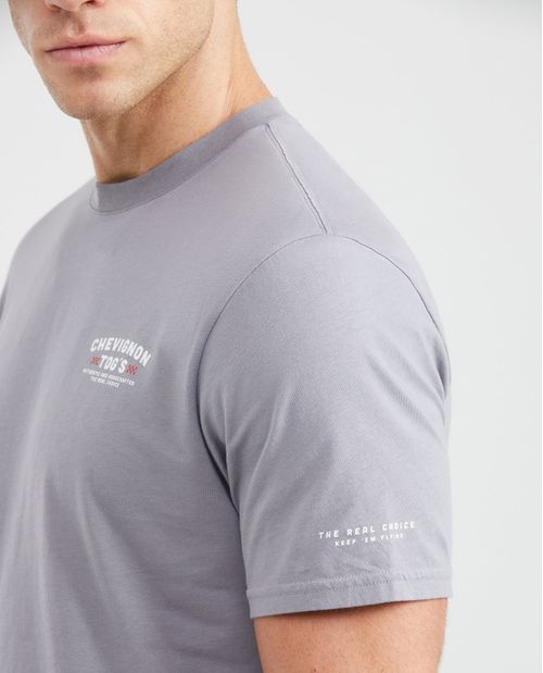 Camiseta Classic Fit Estampada Cuello Redondo para Hombre