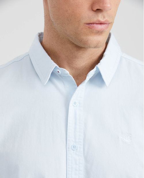 Camisa Slim Fit Manga Larga en Algodón para Hombre