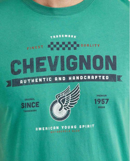 Camiseta Slim Fit Estampada Cuello Redondo para Hombre