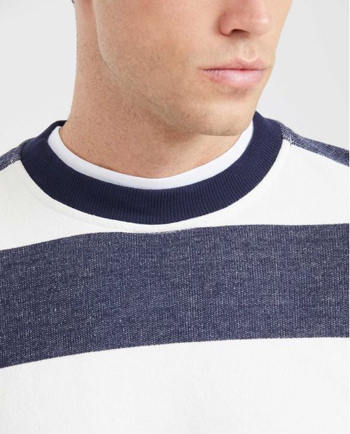 Buzo Cerrado con Estampado a Rayas para Hombre
