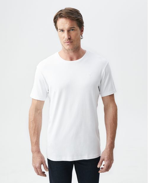 Camiseta Básica de Hombre, Slim Fit Cuello Redondo - 100% Algodón