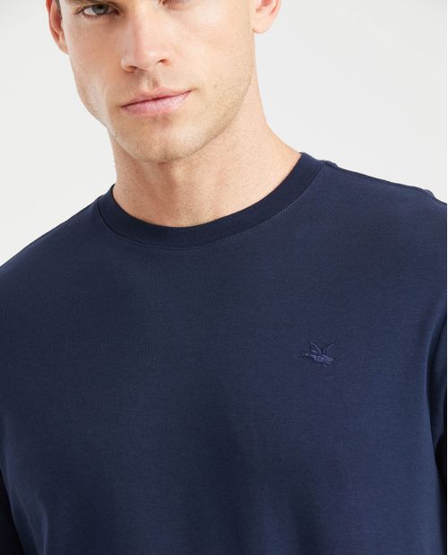 Camiseta Básica de Hombre, Slim Fit Cuello Redondo - 100% Algodón