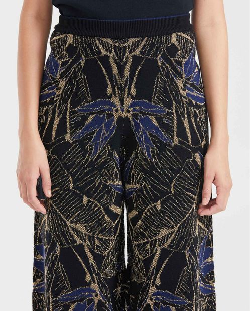 Pantalón Tejido con Hilos Metálicos para Mujer