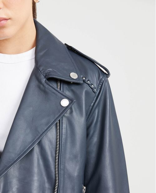Chaqueta Biker en Piel de Cordero para Mujer