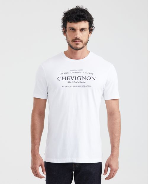 Camiseta Classic Fit Estampada Cuello Redondo para Hombre