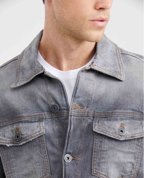 Chaqueta en Denim Gris para Hombre