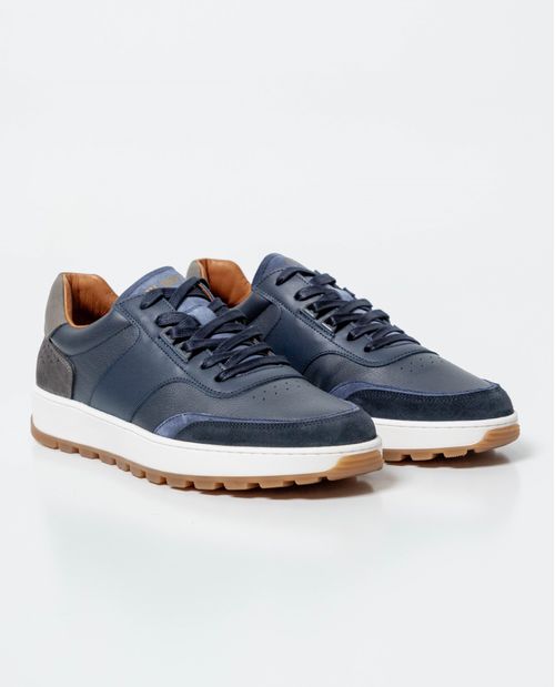 Tenis Tipo Basket en Cuero para Hombre