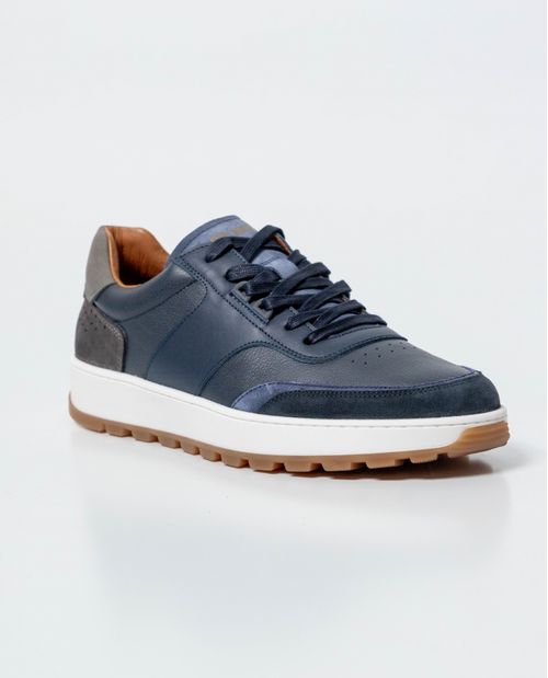 Tenis Tipo Basket en Cuero para Hombre