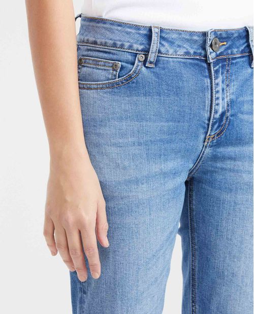 Jean Low Rise Bota Skinny Azul Ultra Medio para Mujer