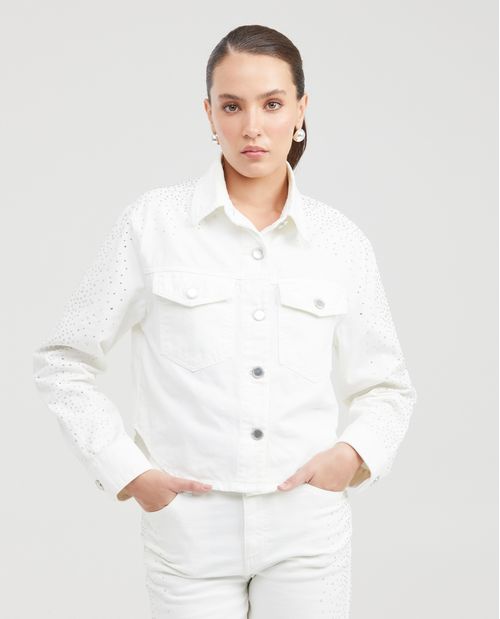 Chaqueta con Taches Brillantes para Mujer