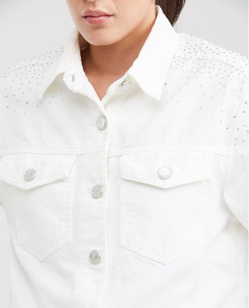 Chaqueta con Taches Brillantes para Mujer