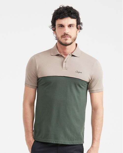 Camiseta Polo Slim Fit con Bloques de Color para Hombre
