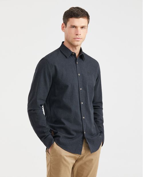Camisa Classic Fit Manga Larga en Algodón para Hombre