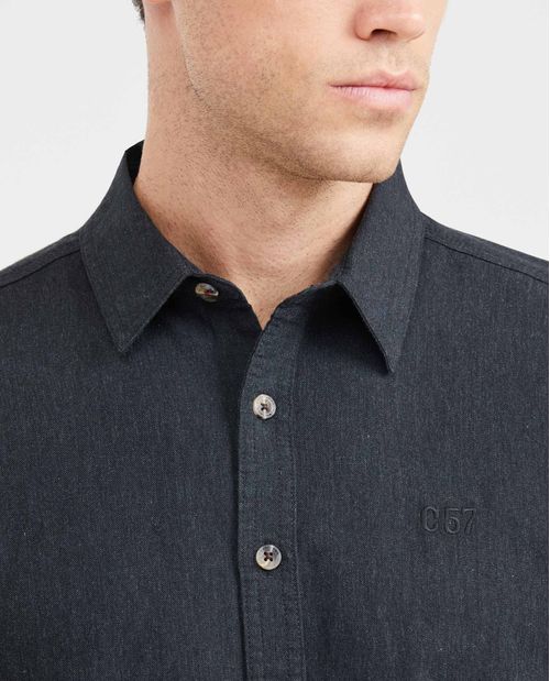 Camisa Classic Fit Manga Larga en Algodón para Hombre