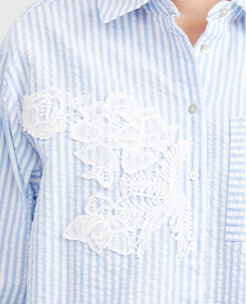 Camisa Estampa a Rayas para Mujer