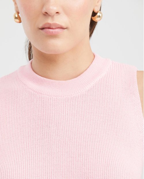 Top Tejido con Manga Sisa para Mujer