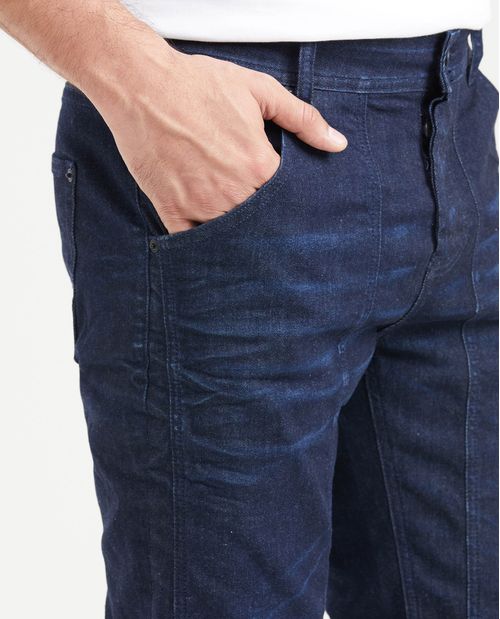 Jean Súper Slim Fit Tiro Bajo Bota Super Slim Azul Ultra Oscuro para Hombre