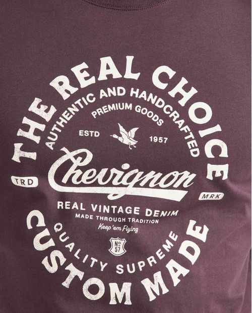 Camiseta Classic Fit Estampada Cuello Redondo para Hombre