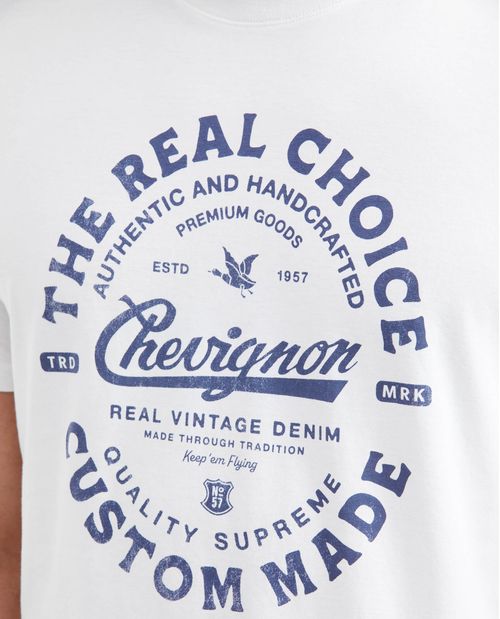 Camiseta Classic Fit Estampada Cuello Redondo para Hombre