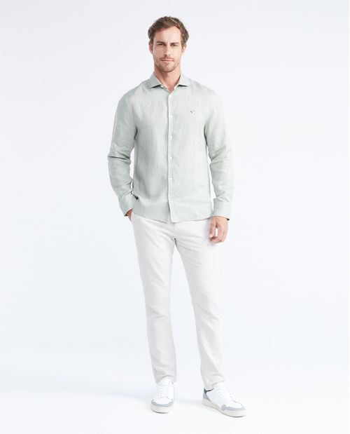 Camisa Manga Larga Lino Masculina
