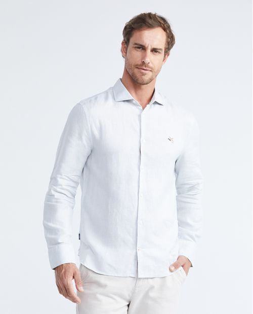 Camisa Manga Larga Lino Masculina