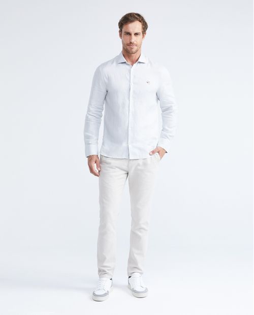 Camisa Manga Larga Lino Masculina