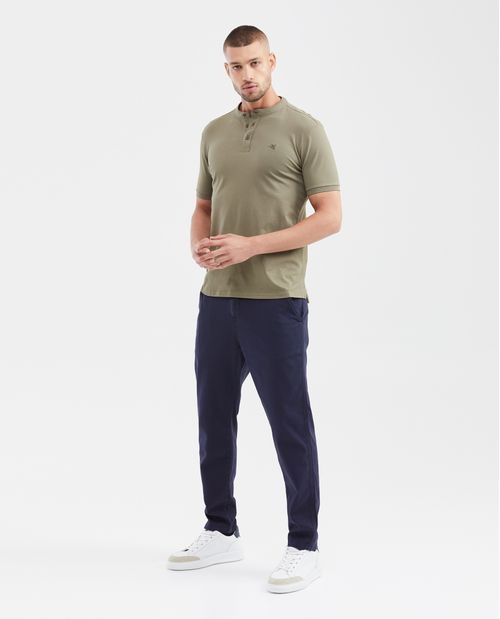 Camiseta Polo Slim Fit Cuello Nerú para Hombre
