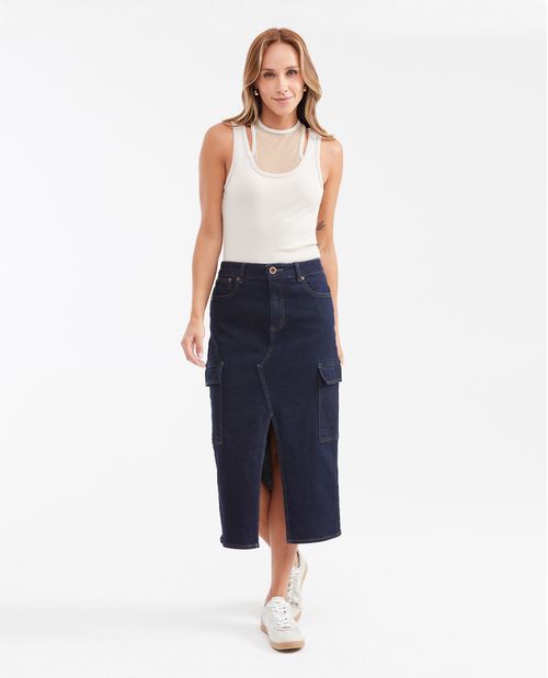 Camiseta Tipo Tank Top Doble Prenda para Mujer