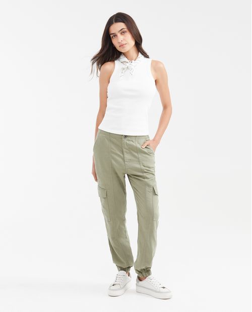Camiseta Tipo Tank Top con Pañoleta para Mujer