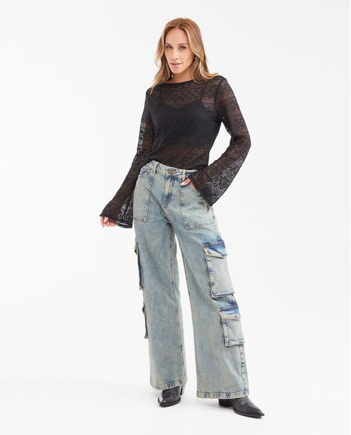 Camisa en Encaje para Mujer