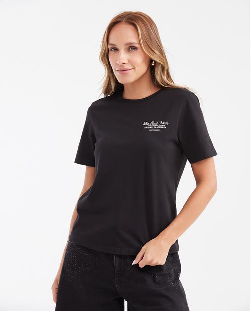Camiseta Silueta Recta con Estampados para Mujer