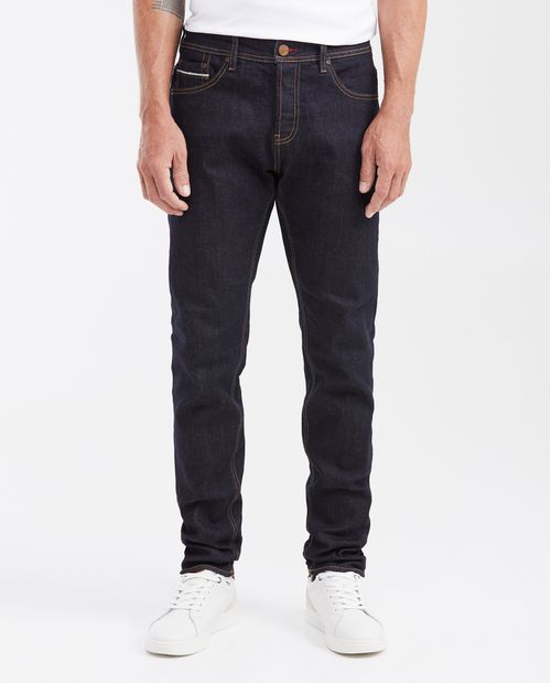 Jean Súper Slim Fit Tiro Bajo Bota Super Slim Azul Ultra Oscuro para Hombre