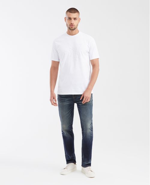 Camiseta Classic Fit Estampada en Algodón más Grueso para Hombre