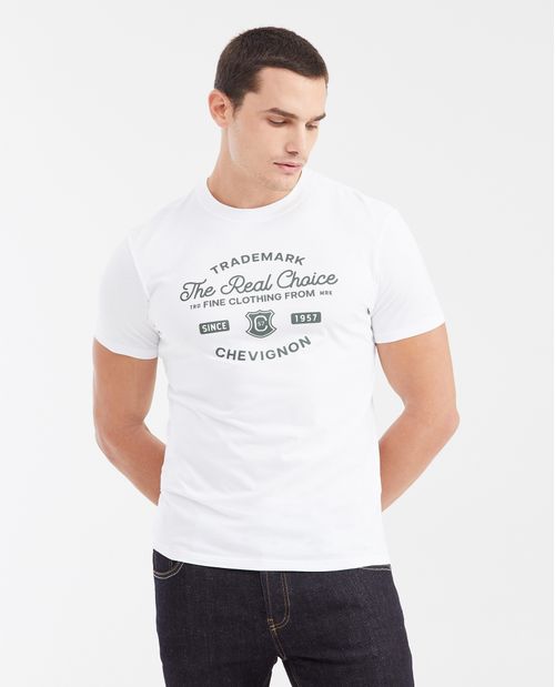 Camiseta Slim Fit Estampada Cuello Redondo para Hombre