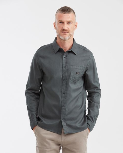 Camisa Slim Fit Manga Larga en Oxford Liviano 100% Algodón para Hombre