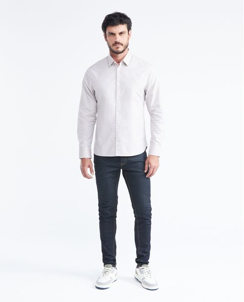 Camisa Manga Larga Algodón Masculina