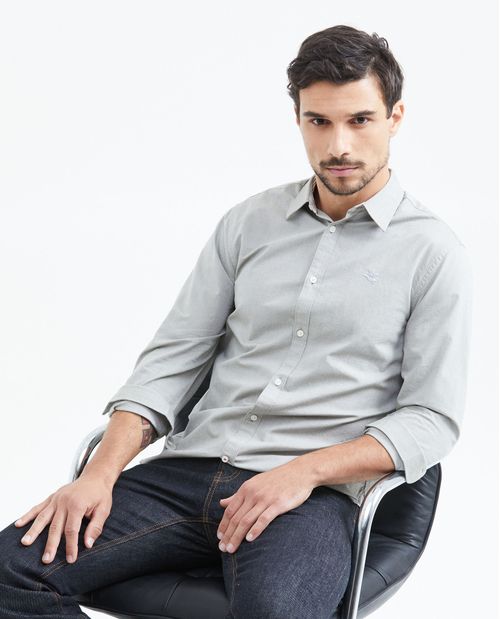 Camisa Manga Larga Algodón Masculina