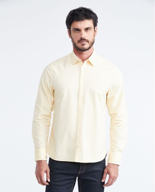 Camisa Manga Larga Algodón Masculina