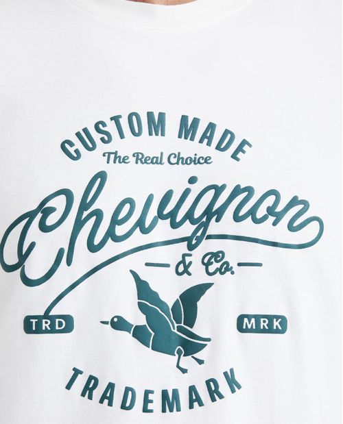 Camiseta Slim Fit Estampada Cuello Redondo para Hombre