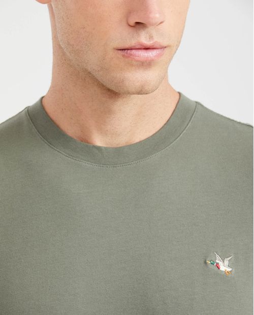 Camiseta Básica Slim fit Cuello Redondo en Algodón para Hombre