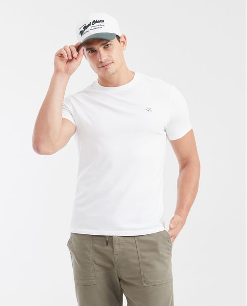 Camiseta Básica Slim fit Cuello Redondo en Algodón para Hombre
