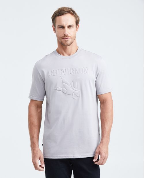 Camiseta Classic Fit Estampada Cuello Redondo para Hombre