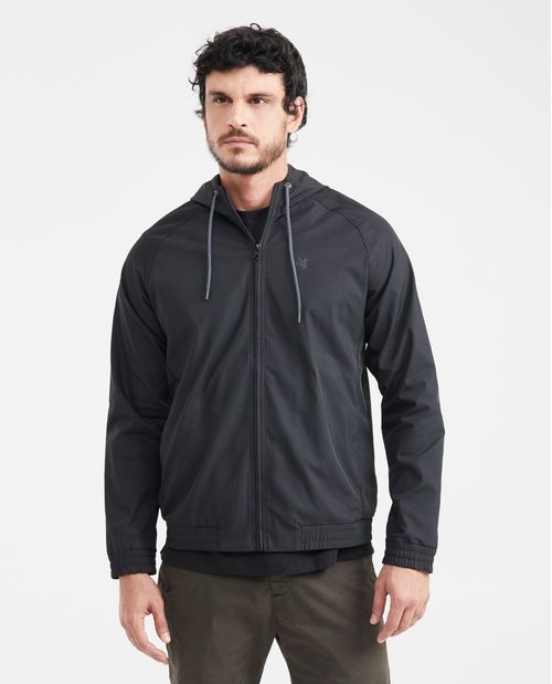 Chaqueta Tipo Rompevientos con Capucha para Hombre
