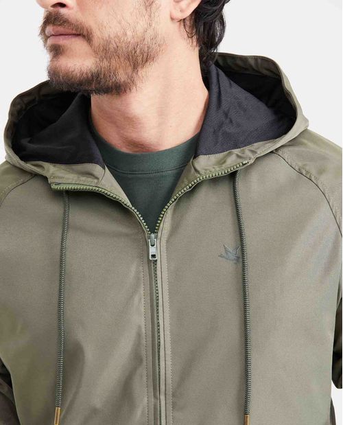 Chaqueta Tipo Rompevientos con Capucha para Hombre