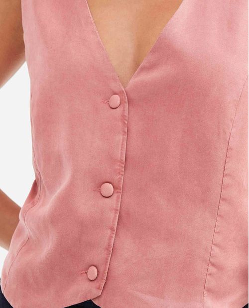 Camisa Tipo Chaleco en Lyocell para Mujer