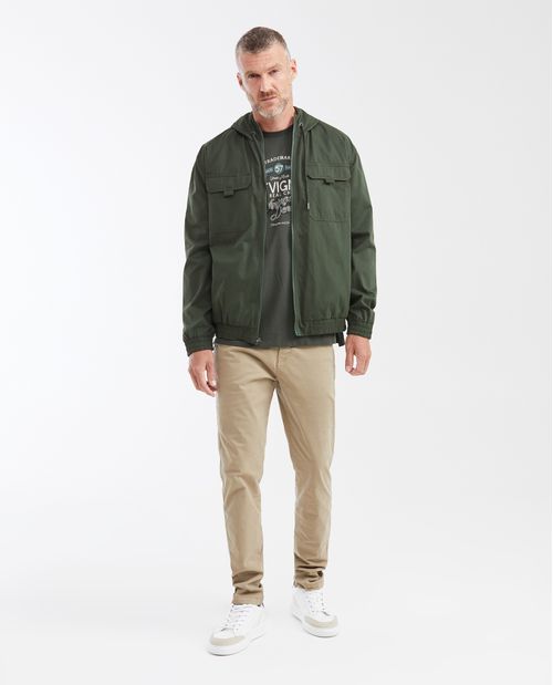 Chaqueta Rompevientos con Capucha para Hombre