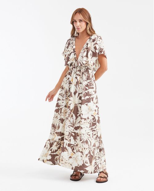Vestido Largo con Estampado Maxi Print para Mujer
