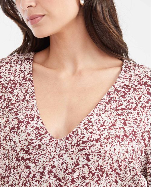 Vestido Corto con Estampado de Flores para Mujer